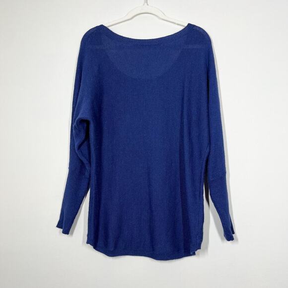 Feel the Piece Alpaca Blend Women’s Pullover Sweater Sz O/S Blue Dolmen Sleeves - Picture 7 of 10